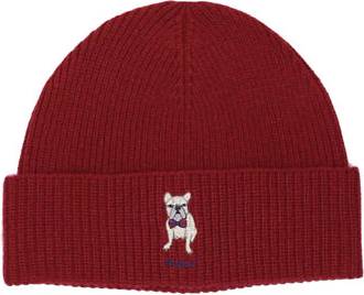 Polo ralph lauren beanie Polo Ralph Lauren Embroidered Frenchie Rib-Knit Beanie - Red