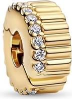 Pandora charms Pandora Gold Ribbed Clip Charm