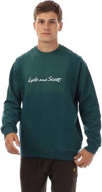 Lyle & Scott Script Sweatshirt Herrar Grön/Vit