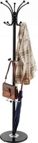 Clothing rack VEVOR Freestanding Rack Stable Marble Base 14 Hooks Clothes Rack