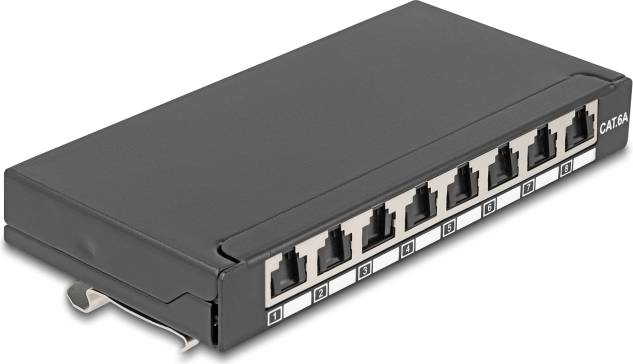DeLock Mini Desktop Patchpanel RJ45 8 Port