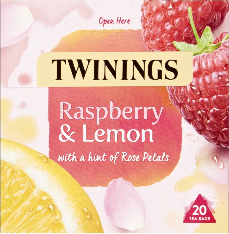 Twinings Raspberry Lemon Tea Bags 20 Each 20pcs