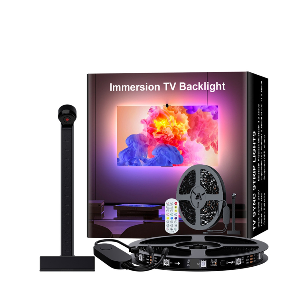 White smart tv Smart Led Backlight Camera Tv Kit A EU Plug Light Strip
