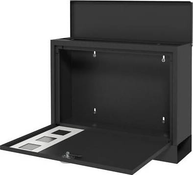 Homcom Wall Mounted Letterbox Mailbox With Windows And Keys