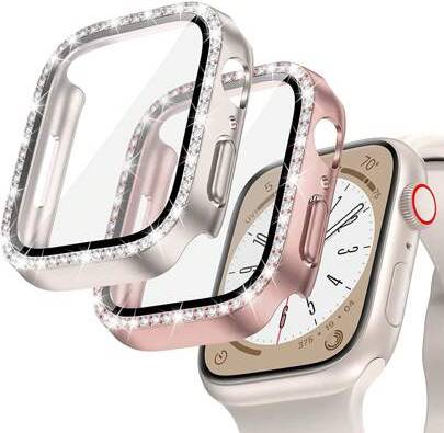 Smart watch bands Shein Glamorous Rhinestone Decor Smart Watch Set