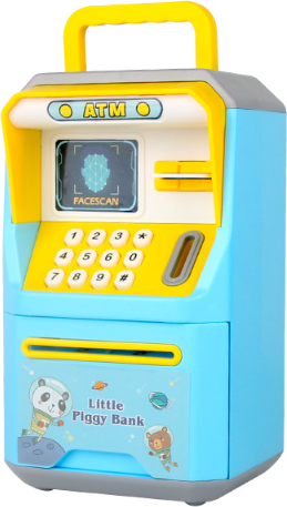 Blue Electronic Mini ATM Money Box