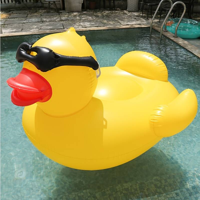 MDSRJONE Giant Bright Yellow Inflatable Duck Pool Float