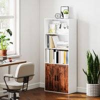 Homcom 5-Tier Bookcase With Adjustable Book Shelf