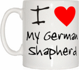 TeeTreeDesigns I Love Heart My German Shapherd Cup & Mug
