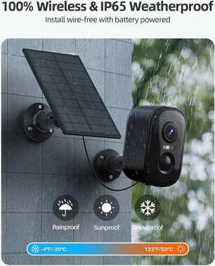 Wireless security cameras Shein Wesecuu Solar Wireless Security Camera