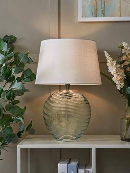 Veryhome Ripple Glass Blue Table Lamp