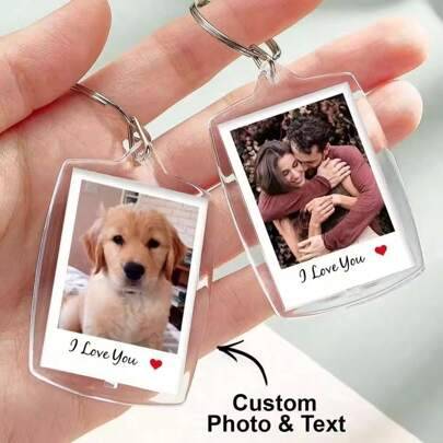 Shein Custom Photo Text Personalized Acrylic Keychain