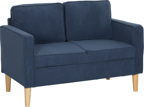 Homcom Compact 2 Seater Blue Sofa