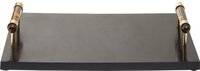 Premier Roma Rectangular Tortoise Shell Black Serving Tray