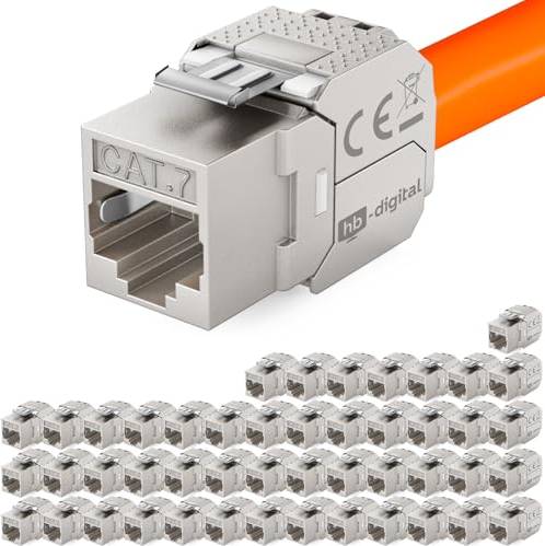 HB-Digital 48x CAT7 Keystone RJ45 Modul Buchse