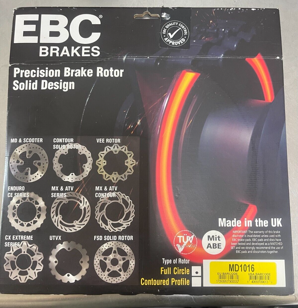 Ebc Precision Brake Rotor Solid Design MD1016