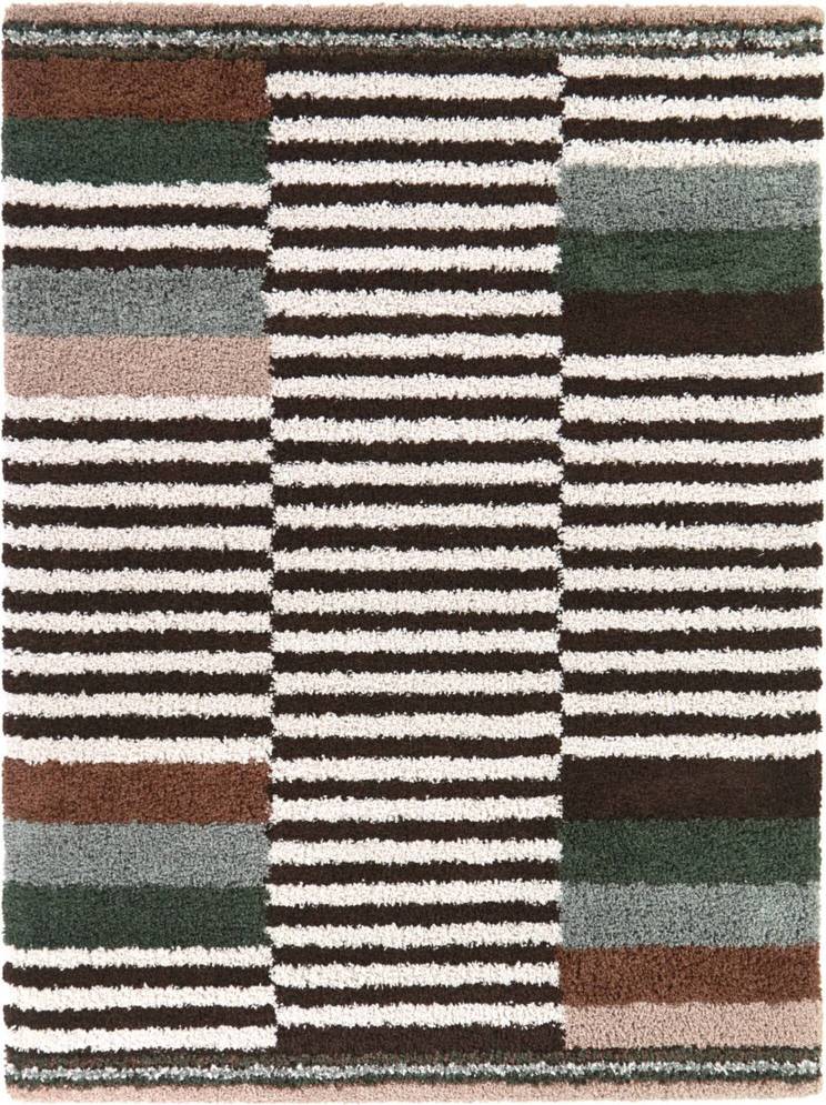 Balta Rugs Katz Striped Shag Area Rug 5'3" x 7' Brown