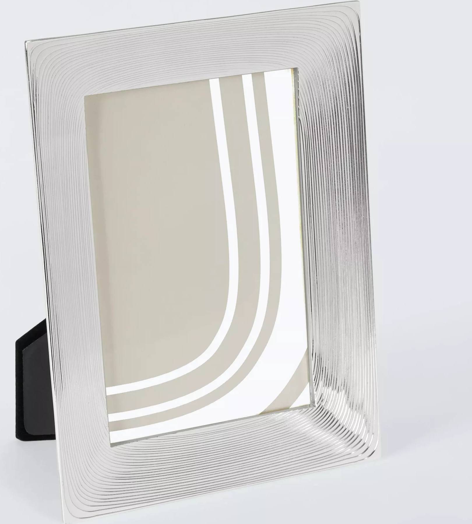 John Lewis Textured Wave Silver Photo Frame