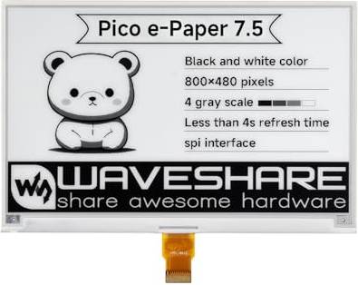 Waveshare 7.5inch E-Paper E-Ink Display Module