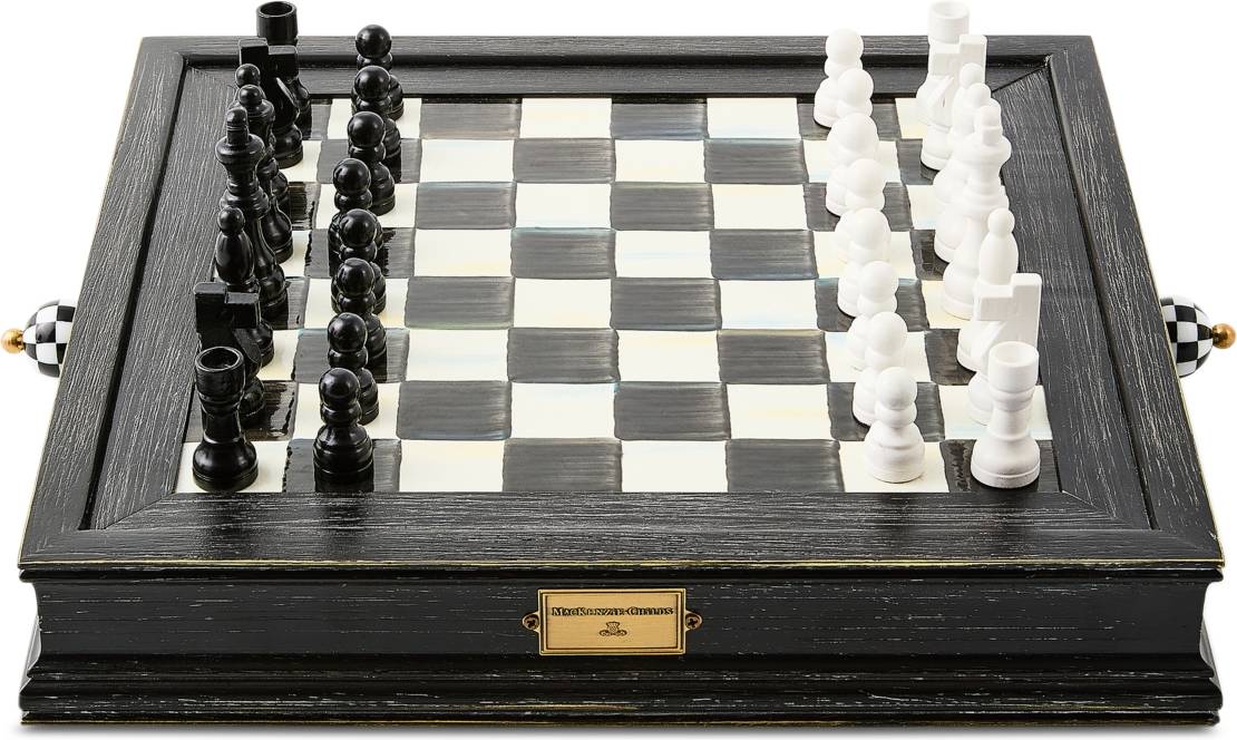 Chess set Mackenzie-Childs Courtly Check Chess Set