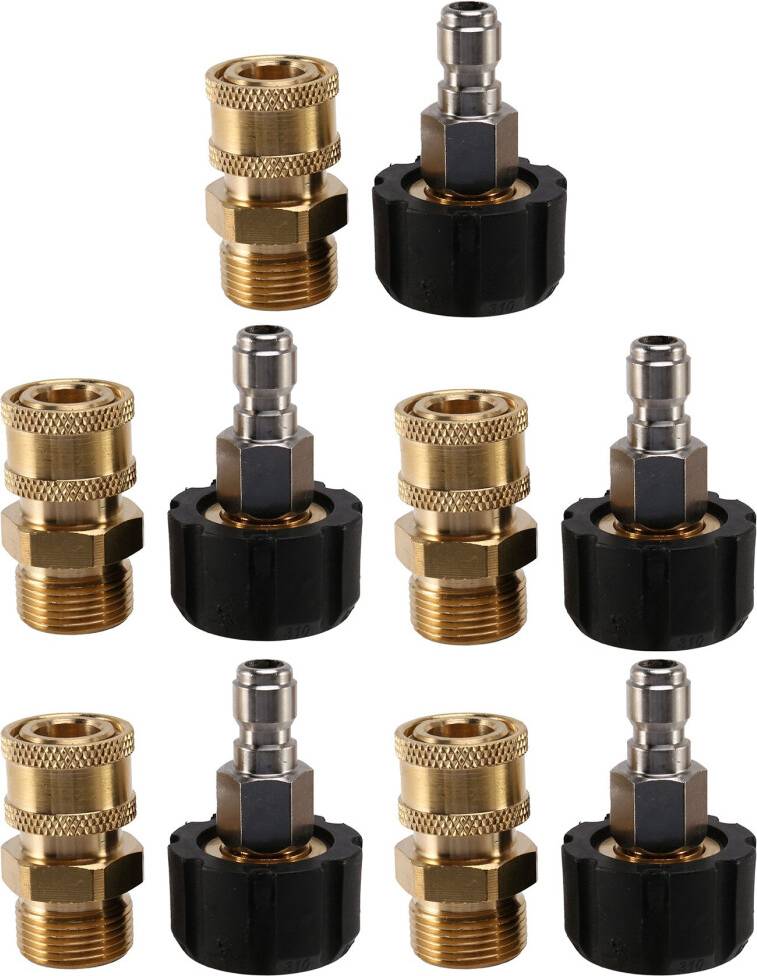 Pressure Washer Adapter Set M22 To 1/4 Inch