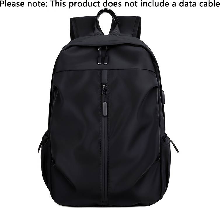 Temu Large Capacity Laptop Backpack Soft Shell - Black Gray