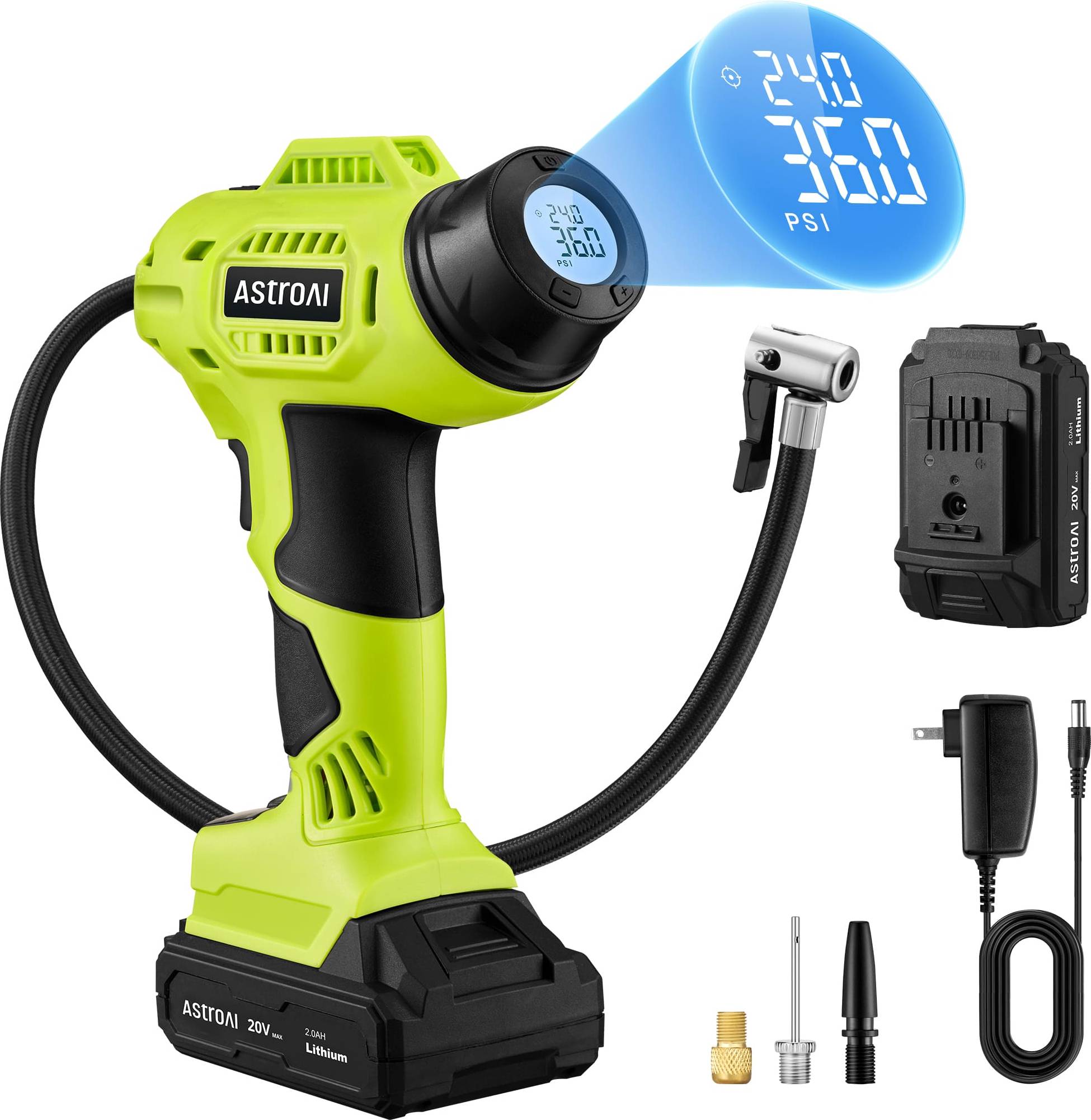 AstroAI Cordless 160 PSI 20-volt Li-ion Air Inflator