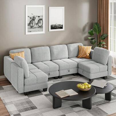 Shein U Shaped Modular With Storage Sofa