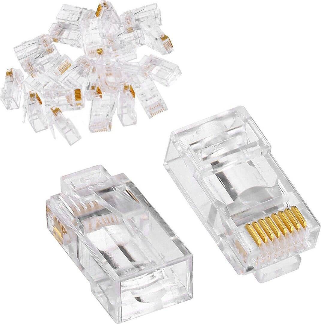 100pcs CAT6 Shielded RJ45 Modular Plug Cable