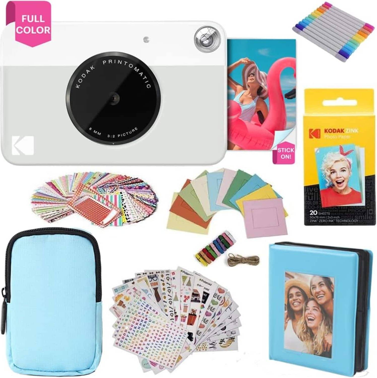 Kodak instant camera Kodak Printomatic Full-Color Instant Print Camera Bundle
