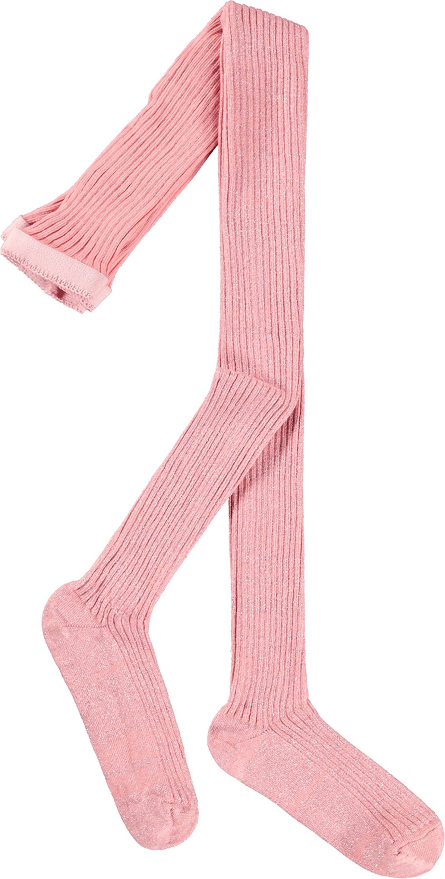 Molo Strumpbyxor Glitter Rib - Rosa