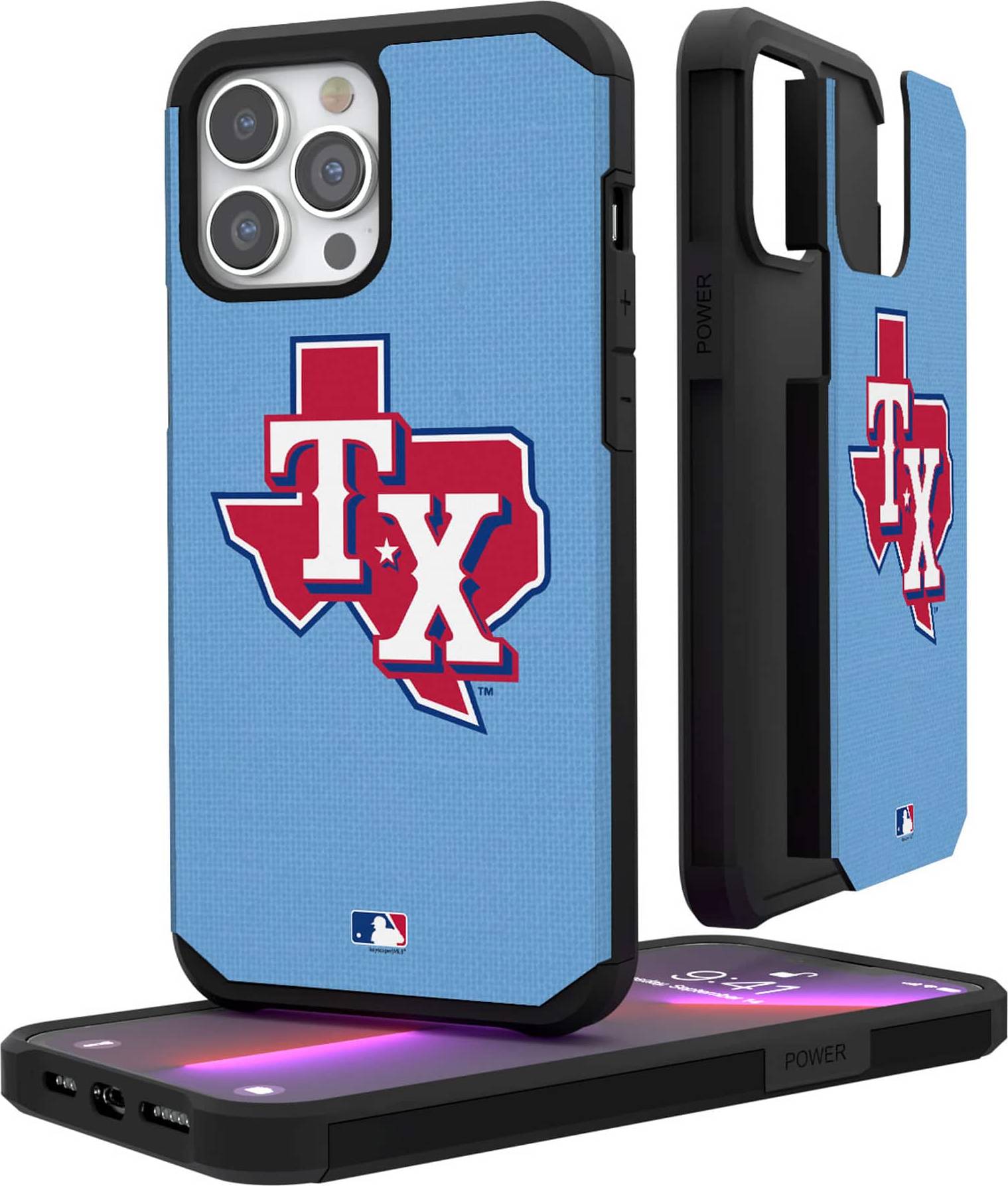 Keyscaper Texas Rangers Light Blue iPhone Rugged Case