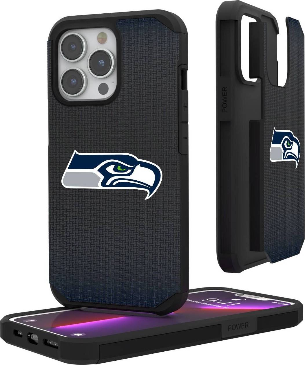 Keyscaper Seattle Seahawks Linen Logo iPhone Rugged Case 13 Pro