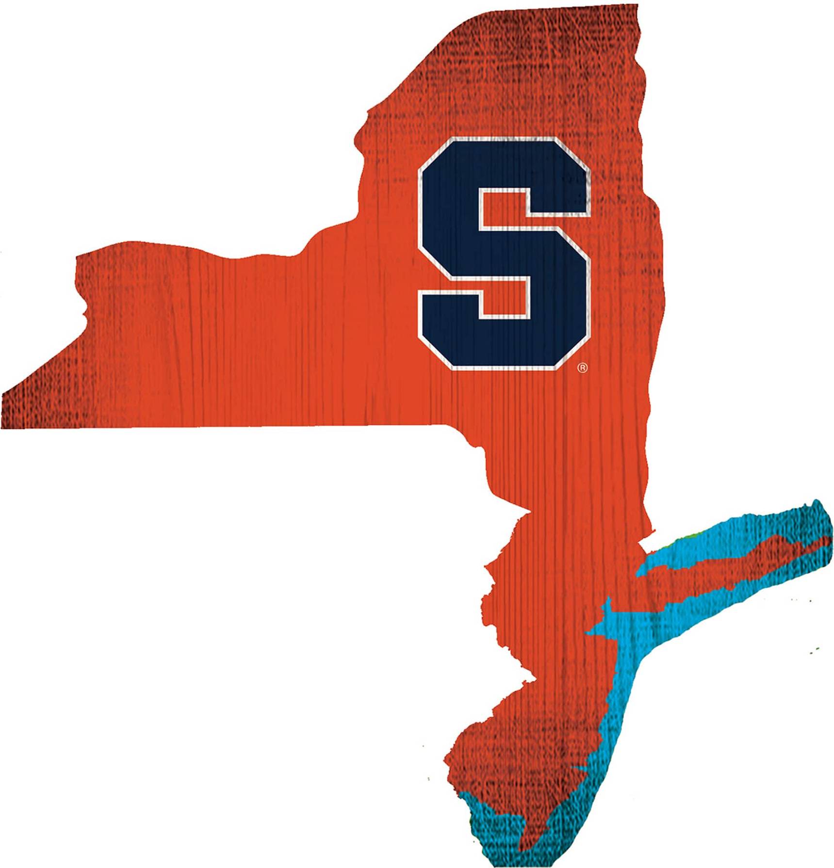 Fan Creations Syracuse Orange 12" Logo State Sign.