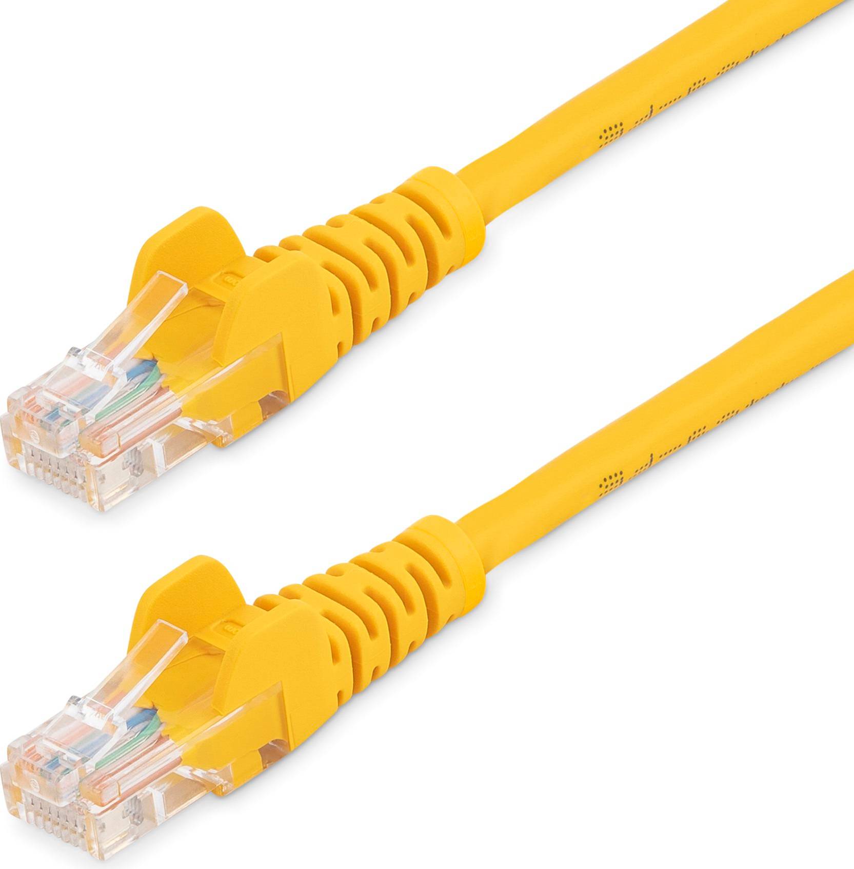 StarTech Snagless Cat5e RJ45 - RJ45 M-M Yellow 1m