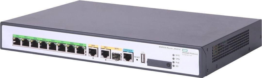 HP E FlexNetwork MSR958 PoE - Router - 8-Port-Switch