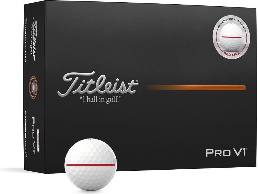 Titleist pro v1 Titleist Pro V1 Performance Alignment Red