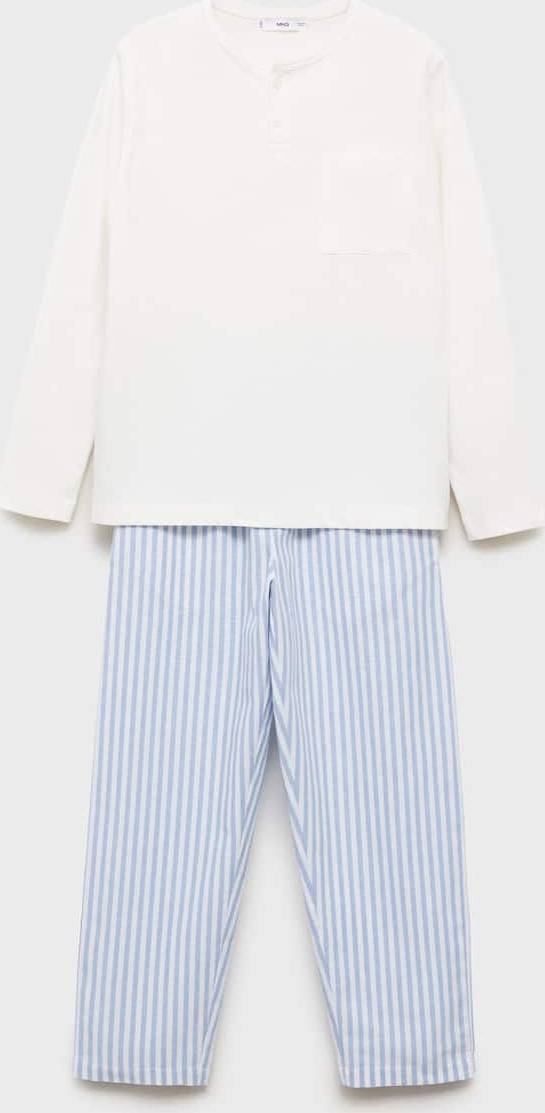 Mango Striped Long Pyjamas - Blå