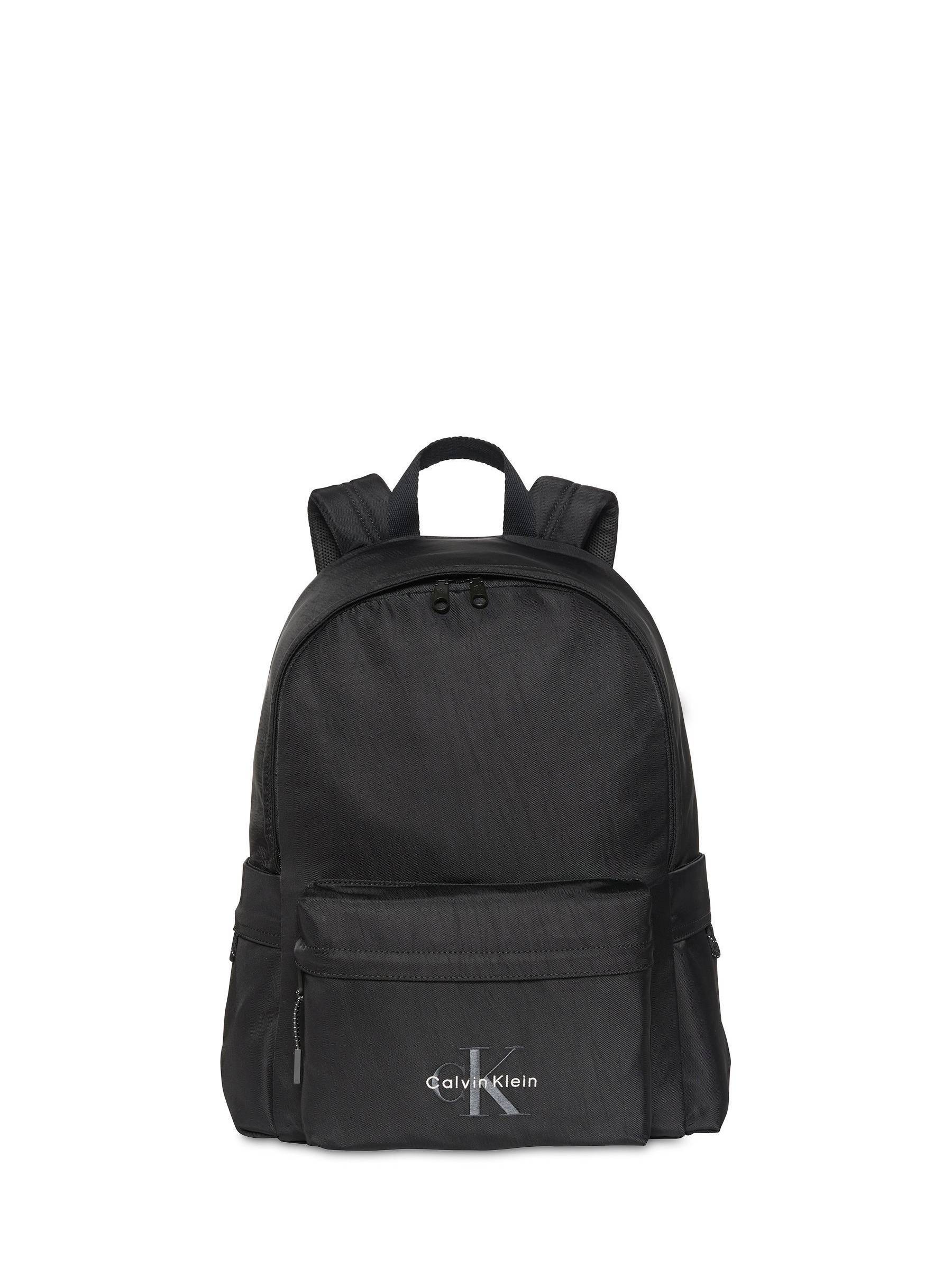 Calvin Klein Nylon Monogram Logo Backpack - Grå/Sort/Hvid