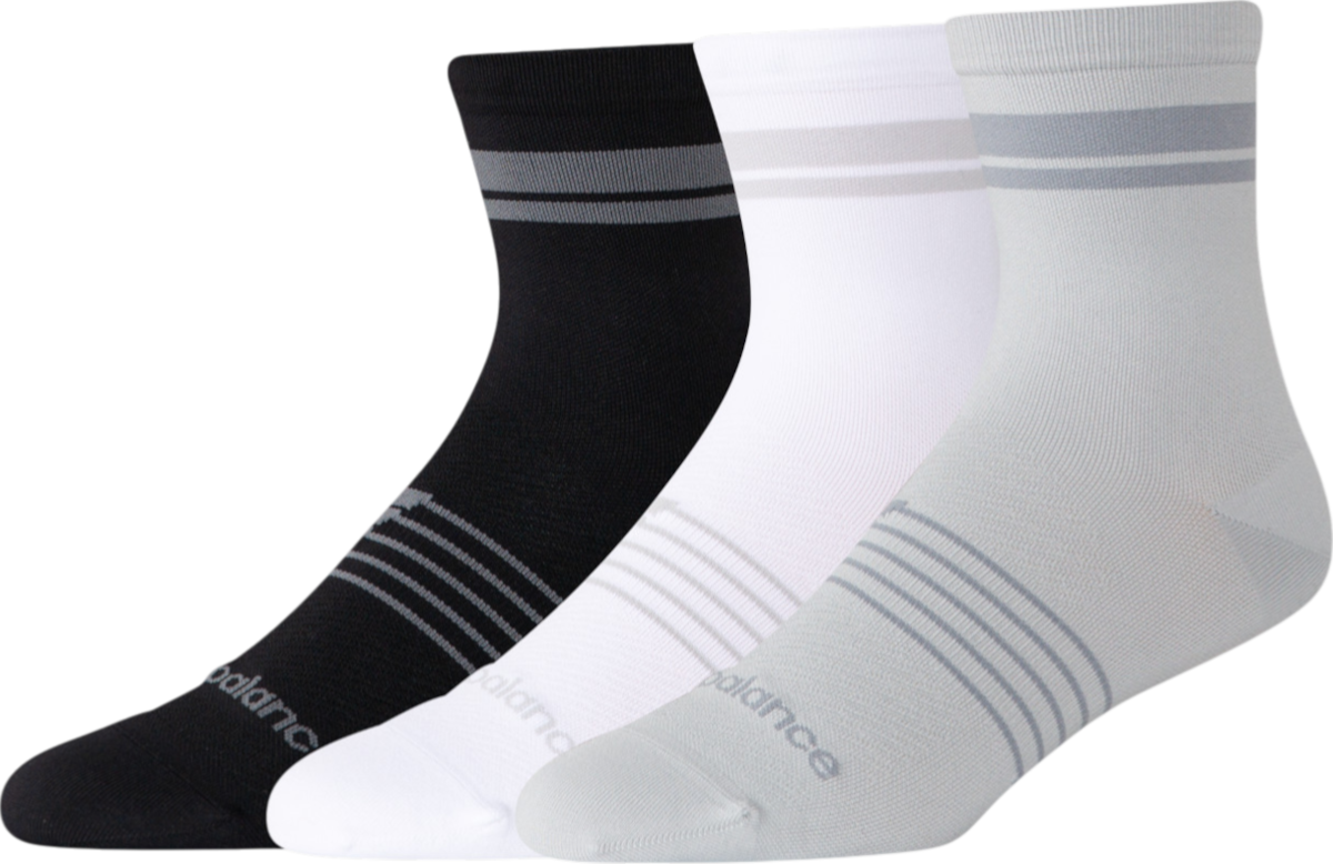 New Balance Pro Running Quarter Socks 3 Pack - Multi/Patterned
