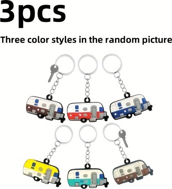 Temu Random Color Travel Trailer And Rv Keychain Set