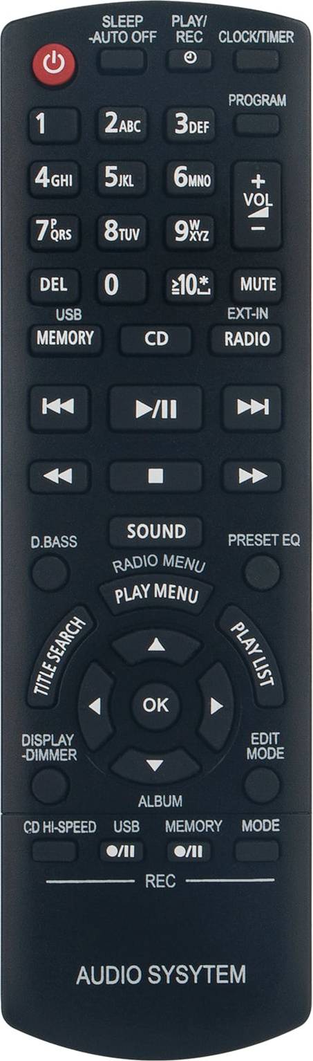 ZdalaMit N2QAYB000637 Replacement Remote for Panasonic Audio System