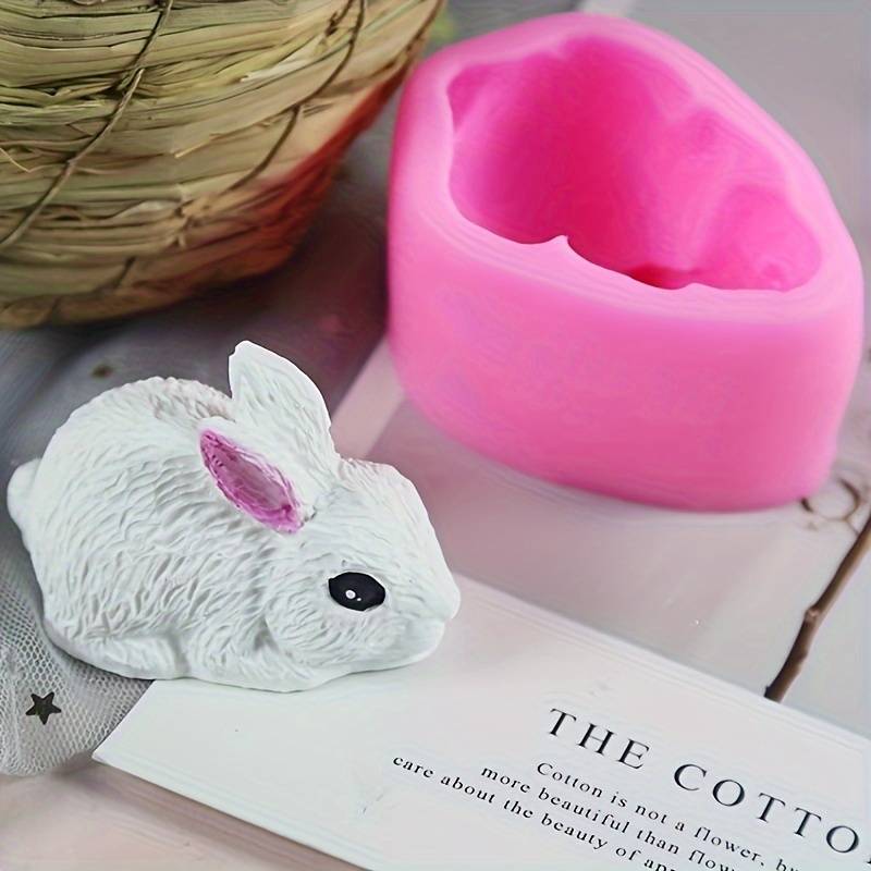 Temu Pink Silicone Rabbit Mold For Candle