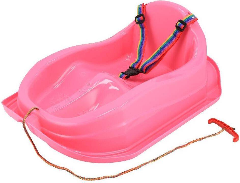 Kunststoffschlitten Mit Rückenlehne Mini Rosa