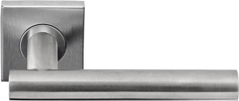 Formani Deurklinken Basics LBVII-19BSQ Vierkant Geveerd Rozet Mat RVS