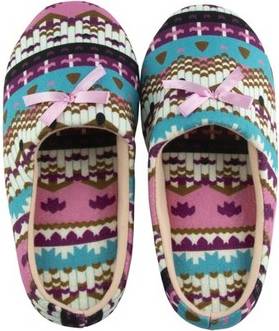 Aztec Pattern Soft Comfy Slippers - Medium
