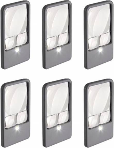 BrainBoosters Multi-Power LED Lighted Pocket Magnifiers