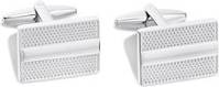 F.Hinds Silver Tone Rectangular Cufflinks