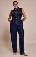 PrettyLittleThing Mid Rise Wide Leg Jeans - Indigo