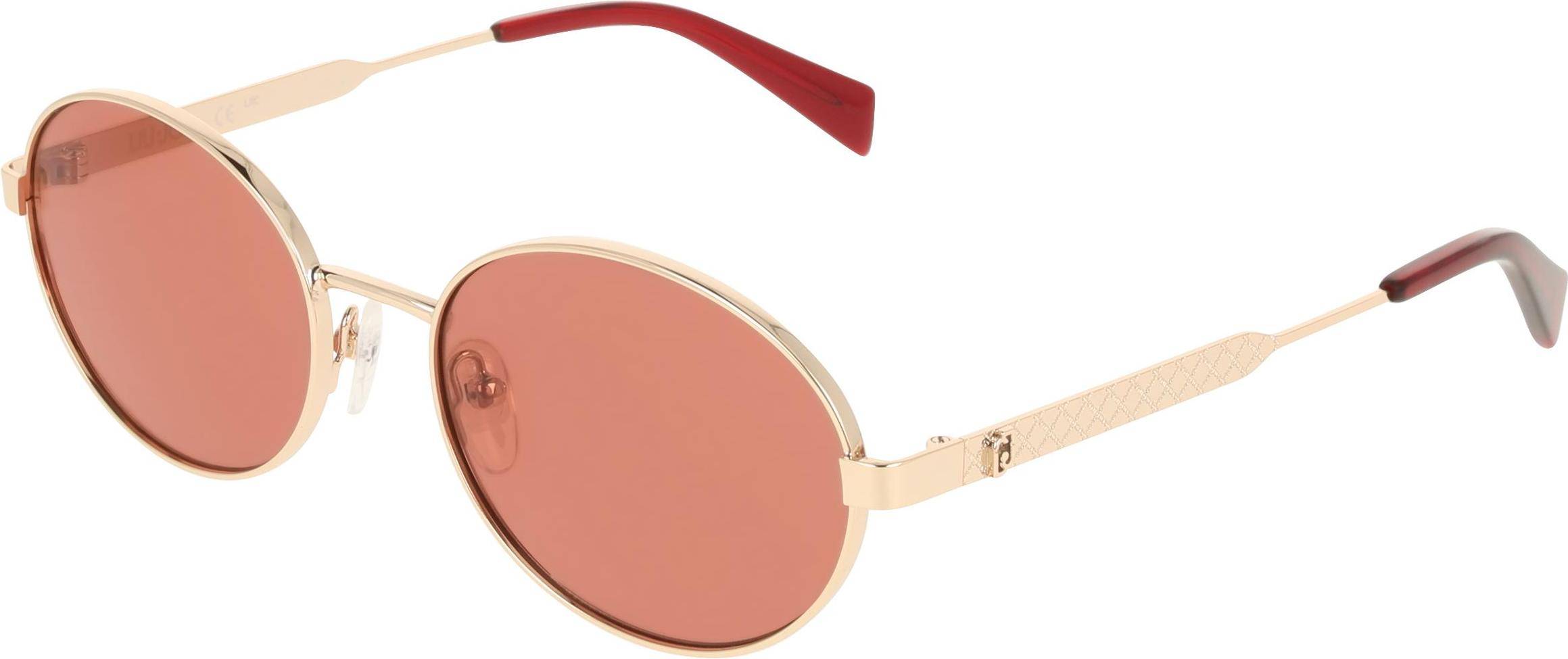 Liu Jo LJ163S 770 Metal Solbriller Guld Rosa Rund - Guld Rosa